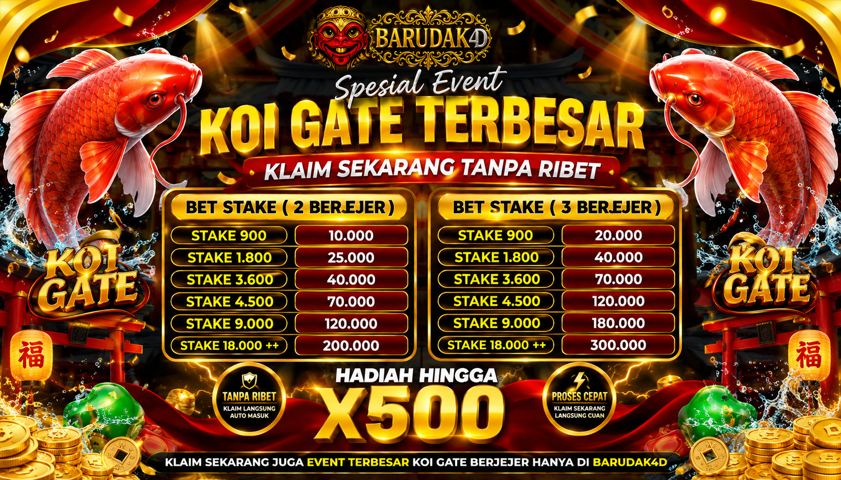EVENT BONUS KOI GATE 2 & 3 JEJER