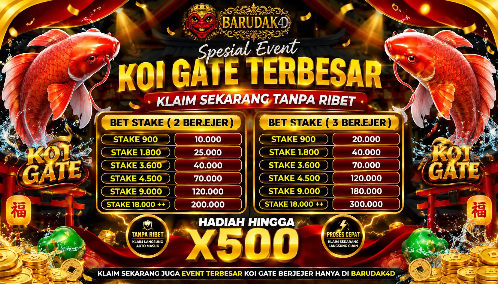 EVENT BONUS KOI GATE 2 & 3 JEJER